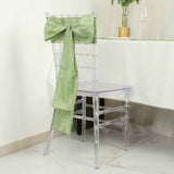 5 Pack | Sage Green Accordion Crinkle Taffeta Chair Sashes