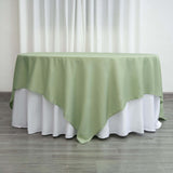 90"x90" Sage Green Square Polyester Table Overlay