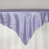 72" x 72" Lavender Lilac Satin Square Tablecloth Overlay