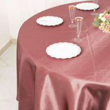 108" Cinnamon Rose Satin Round Tablecloth