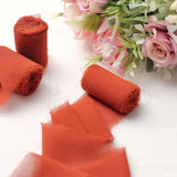 2 Pack 6yds Terracotta (Rust) Silk-Like Chiffon Ribbon Roll