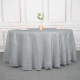 120inch Silver Accordion Crinkle Taffeta Round Tablecloth