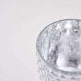 Metallic Silver Mercury Glass Votive Candle Holders, Tealight Candle Holders - Geometric Designs