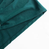 5 Pack | Hunter Emerald Green Spandex Stretch Chair Sashes with Silver Diamond Ring Slide