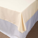 Beige Polyester Square Tablecloth 54"x54"