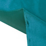 90Inchx156Inch Peacock Teal Seamless Premium Velvet Rectangle Tablecloth, Reusable Linen