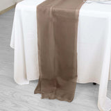 6ft Taupe Premium Chiffon Table Runner