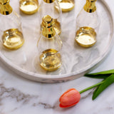 12 Pack | Mini Champagne Bottle Party Favor Candy Treat Gift Container - Metallic Gold 6Inch