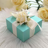 100 Pack | 4inch x 4inch x 2inch Turquoise Cake Cupcake Party Favor Gift Boxes, DIY