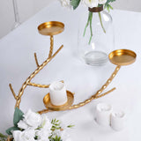 2ft Gold Manzanita Tree Branch Candelabra Metal Twig Branch Candle Holder Stand