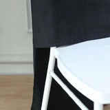 Black Buttery Soft Velvet Chiavari Chair Back Slipcover, Solid Back Chair Cover Cap
