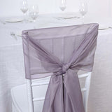 22inchx78inch Violet Amethyst DIY Premium Designer Chiffon Chair Sashes