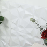 12 Pack | 20inch x 20inch Matte White 3D Texture PVC Diamond Design Wall Tiles