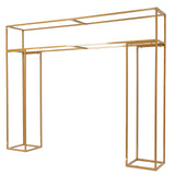 5ft Over the Table Stand in Gold Freestanding Rectangular Double Frame Over the Table Rod for Floral