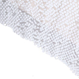 90x132 White Big Payette Sequin Rectangle Tablecloth