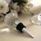 Crystal Glass Ball Metal Wine Bottle Stopper Plug Party Favor Gift Box