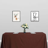 90"x132" Chocolate Polyester Rectangular Tablecloth