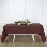 60"x126" Chocolate Polyester Rectangular Tablecloth