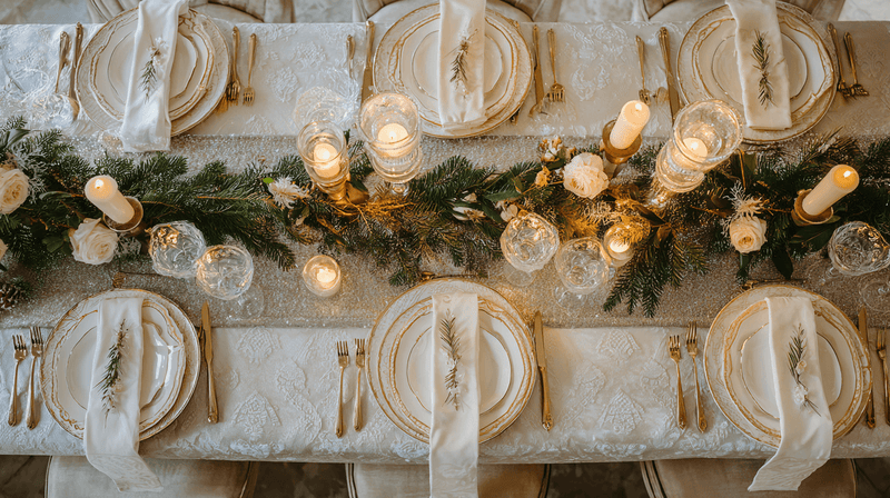 Christmas Table Runner Layered Styling