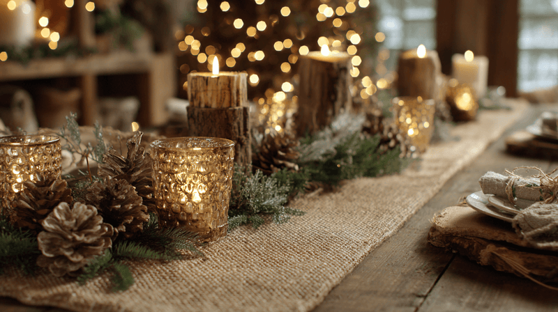 Christmas Table Runner Rustic Farmhouse