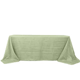 90x132inch Sage Green Accordion Crinkle Taffeta Rectangular Tablecloth