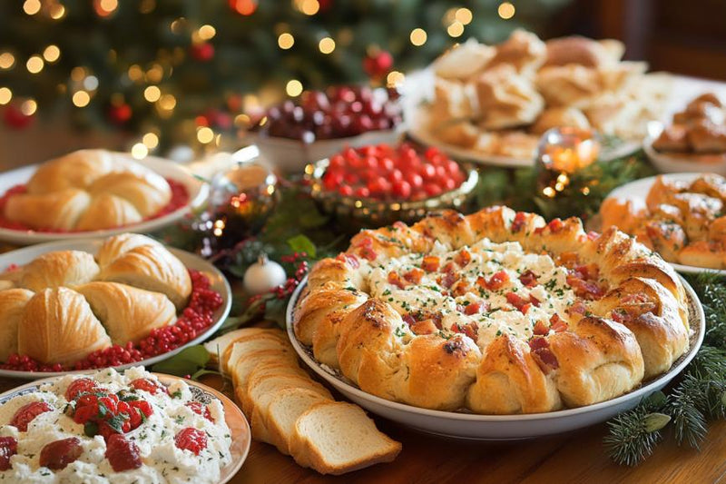 christmas buffet table decor ideas- breads