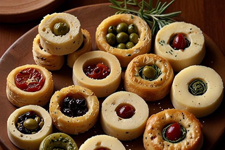 christmas buffet table decor ideas- cheese rings