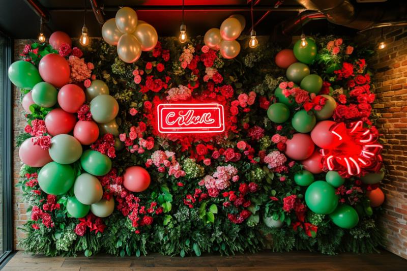 christmas flower wall decor- themed decor
