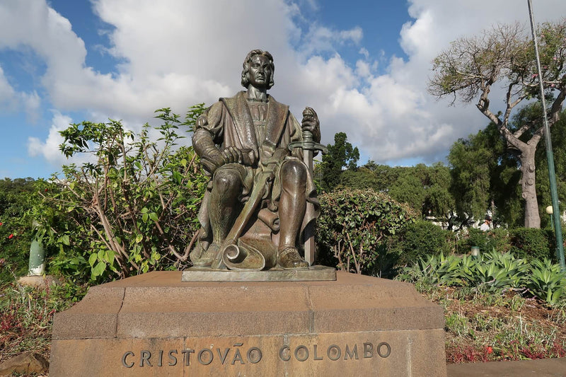 Statue of Christopher Columbus in a park