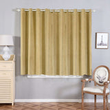 Champagne 330 GSM Premium Velvet Thermal Blackout Curtains Chrome Grommet Window Treatment Panels