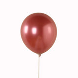 50 Pack Chrome Pink Biodegradable Latex Balloons 12inch, Thick Eco Friendly Metallic Party#whtbkgd