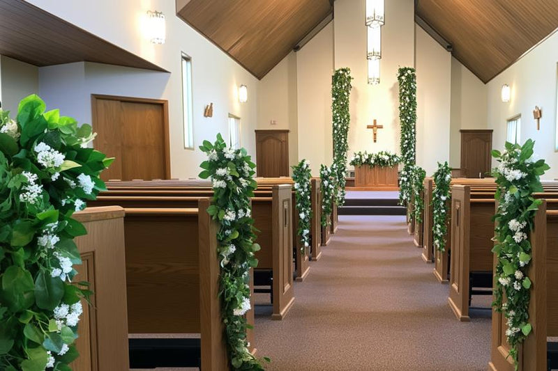 church decor- greenery