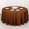 120inch Cinnamon Brown Seamless Polyester Round Tablecloth
