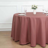 108" Cinnamon Rose Polyester Round Tablecloth