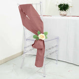 5 Pack | Cinnamon Rose Polyester Chair Sashes - 6inch x 108inch