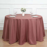 120inch Cinnamon Rose Polyester Round Tablecloth