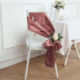 5 Pack | Cinnamon Rose Satin Chair Sashes - 6inch x 106inch