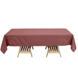 60x102inch Cinnamon Rose Polyester Rectangular Tablecloth