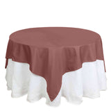 70"x70" Cinnamon Rose Polyester Square Table Overlay