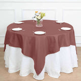 70"x70" Cinnamon Rose Polyester Square Table Overlay