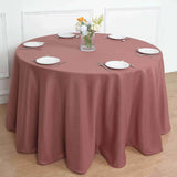 120inch Cinnamon Rose Polyester Round Tablecloth