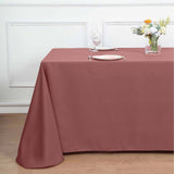 90x156inch Cinnamon Rose Polyester Rectangular Tablecloth