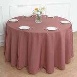 108" Cinnamon Rose Polyester Round Tablecloth