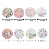 500PCS|1.5inch Round Baby Shower Stickers Roll, Envelope Seals DIY Floral Stickers-Love & Oh Baby