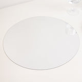 10 Pack Silver Round Acrylic Mirror Tray Centerpiece Bases, Large Circle Mirror Candle Plates