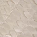 120inch Beige 3D Leaf Petal Taffeta Fabric Round Tablecloth#whtbkgd