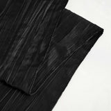 90x156Inch Black Accordion Crinkle Taffeta Rectangular Tablecloth