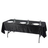 60"x102" Black Premium Velvet Rectangle Tablecloth, Reusable Linen