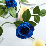 6ft | Royal Blue Real Touch Artificial Rose & Leaf Flower Garland Vine