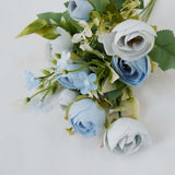 4 Pack | 12inch Artificial Dusty Blue Ranunculus Silk Flower Bridal Bouquets